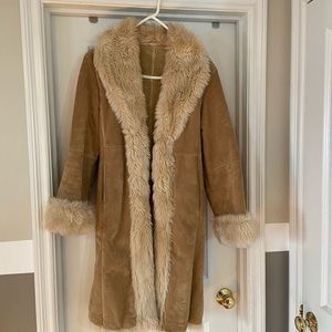Long suede coat